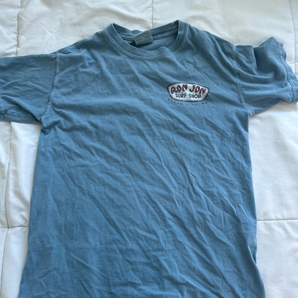 Ron Jon Blue Short Sleeve Tee with Chest Graphic